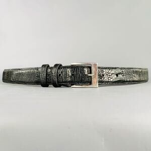 NO BRAND Size 42 Black Croc Embossed Leather Belt